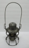 Armspear NY, Railroad lantern, marked S RY, no globe, frame only, 9 1/2