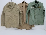 Military clothing lot, khaki and army green