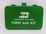 Burlington Northern first aid kit, metal, new, 8