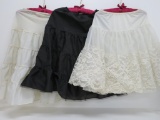 Three crinoline skirts