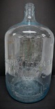 Glass water bottle, Hinkley Schmidt, blue, 19
