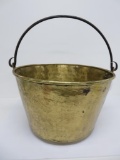 Very large Brass kettle, wrought handle, 16