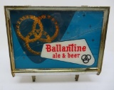 Motion Ballantine Ale light up sign, crack noted, working, 10 1/2
