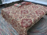 Seven pieces of vintage upholstery material