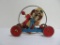 Gong Bell pull toy, clown dog, 11