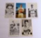 Five Milwaukee Braves photo postcards, c 1955, 3 autographed