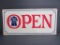 Pabst vintage OPEN and CLOSED sign, two sided cardboard, 20