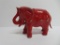 Cast aluminum mechanical elephant bank, 7 1/2