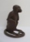 Cast Iron monkey doorstop, 8 1/2