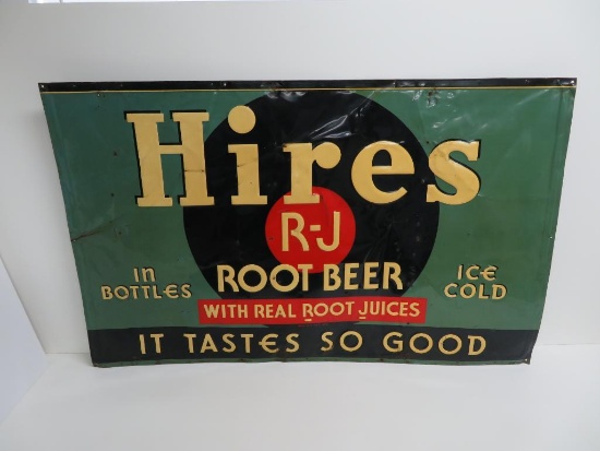 Hires RJ Root Beer metal sign, 4' x 2' 6"