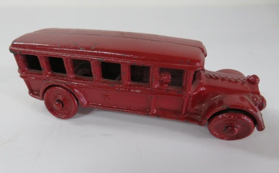 Cast Iron bus, 6", driver in window