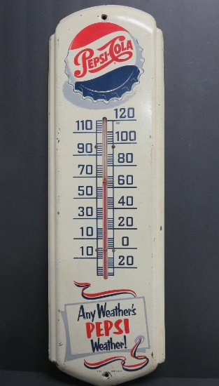 Metal Pepsi Thermometer, M165, 26"