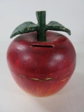 Large oversized cast iron Apple still bank, 8