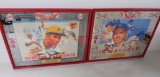 Two Seagrams 7 baseball mirrors, Gil Hodges and Roberto Clemente