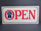 Pabst vintage OPEN and CLOSED sign, two sided cardboard, 20