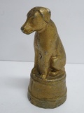 Cast metal dog on tub still bank, 4