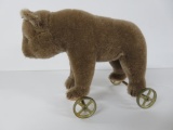Steiff Bear on wheels, mohair, 6