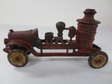 Cast iron Pumper Fire Truck, 8 1/2