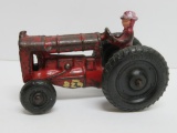 Arcade cast iron tractor with rubber wheels, 4 1/2