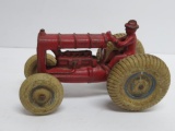 Arcade cast iron tractor with Arcade balloon rubber wheels, 5 1/2
