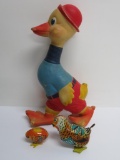 Toy Duck and tin chick lot