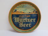 Peoples Beer Tray, Old Time Wurtzer Beer, 13 1/2