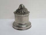 Antique English Pewter Mousse mold, three part, fruit, 4 1/2