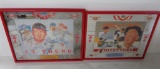 Two Seagrams 7 baseball mirrors, Cy Young and Whitey Ford