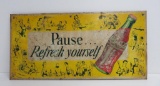 Coca Cola sign, Pause Refresh Yourself, 24 1/2