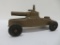 Heavy cast iron cannon toy, 9 1/2