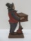 Hurdy Gurdy man cast iron doorstop, 10