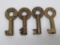 Four Railroad Keys, about 2