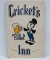 Crickett's Inn wooden sign, 23 1/4