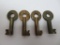 Four Railroad Keys, about 2