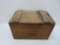 Wood storage crate, hinged top, unbranded photo negative box