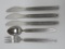 Northwest Orient Airline flaware, three knives, fork and spoon
