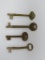 Four railroad keys, 3