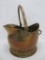 Brass plated coal skuttle