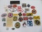 30 pieces of Railroad souvenirs, patches, tokens, print block
