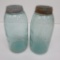 Two 1/2 Gallon Mason jars, 9 1/2