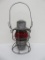 Adlake & Westlake Railroad lantern, Ruby globe, FEC Railway, 9 1/2