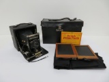 Seneca Rogers folding plate camera with accessories