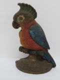 Cast iron Parrot door stop, 8