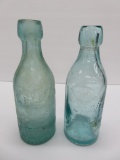 Two Pittsburg blob top bottles, C Friel and HW Buffum