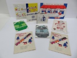 Railroad dining car, childrens menus, 8 pieces