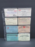 eight Railroad passes, early 1900's, 4