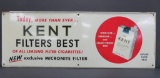 Metal Kent cigarette sign, Kent Filters Best, 26 3/4