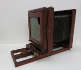 Wooden Studio Camera Century no. 1, sliding carriage, large format