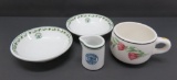 Southern Pacific dining car railroad china, 4 pieces