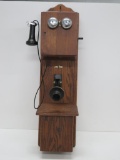 Large Oak wall telephone, 36
